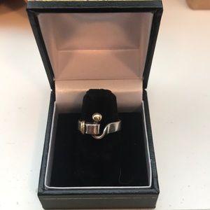 Tiffany & Co. Silver & 18k Gold (Hook & Eye) Ring